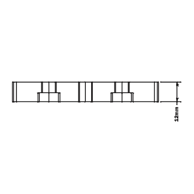 32-4590M10-1 MODULAR SOLUTIONS FOOT & CASTER CONNECTING PLATE<br>45MM X 90MM, M10 HOLE W/HARDWARE